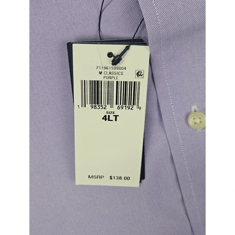Polo Ralph Lauren Button Down Men's 4XLT Purple Performance Wicking NWT